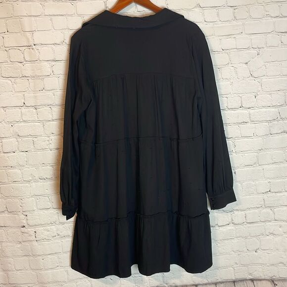 Zara Black Babydoll Dress Size Large - Picture 7 of 8